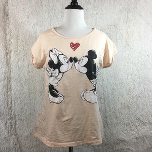 Disney MNG Jeans Light Peach Mickey Minnie Tee
